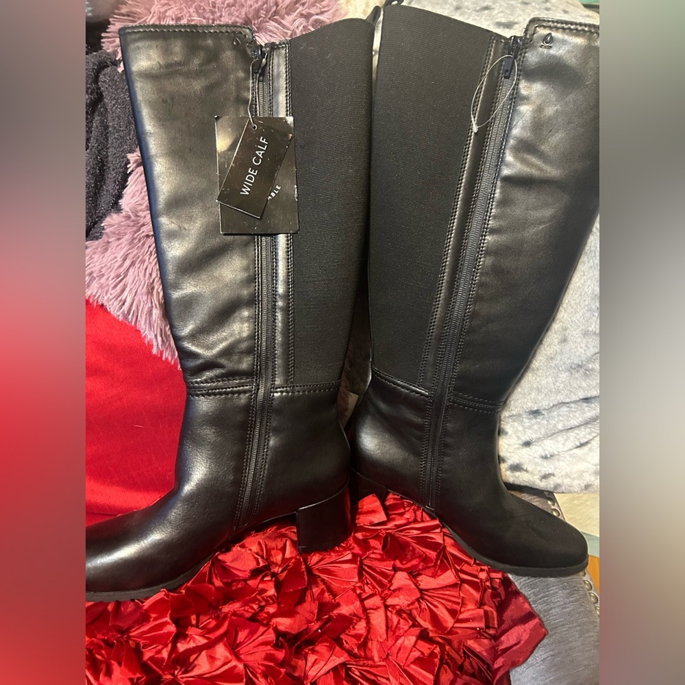 NWOB Naturalizer Women's Brent Knee High Boots / Size 9.5 WIDE CALF /Retail $230 - Picture 3 of 8